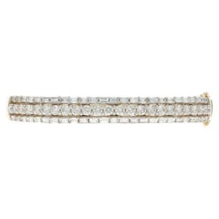 Yellow Gold Diamond Bracelet 6 1/4" - 14k Baguette 4.13ctw