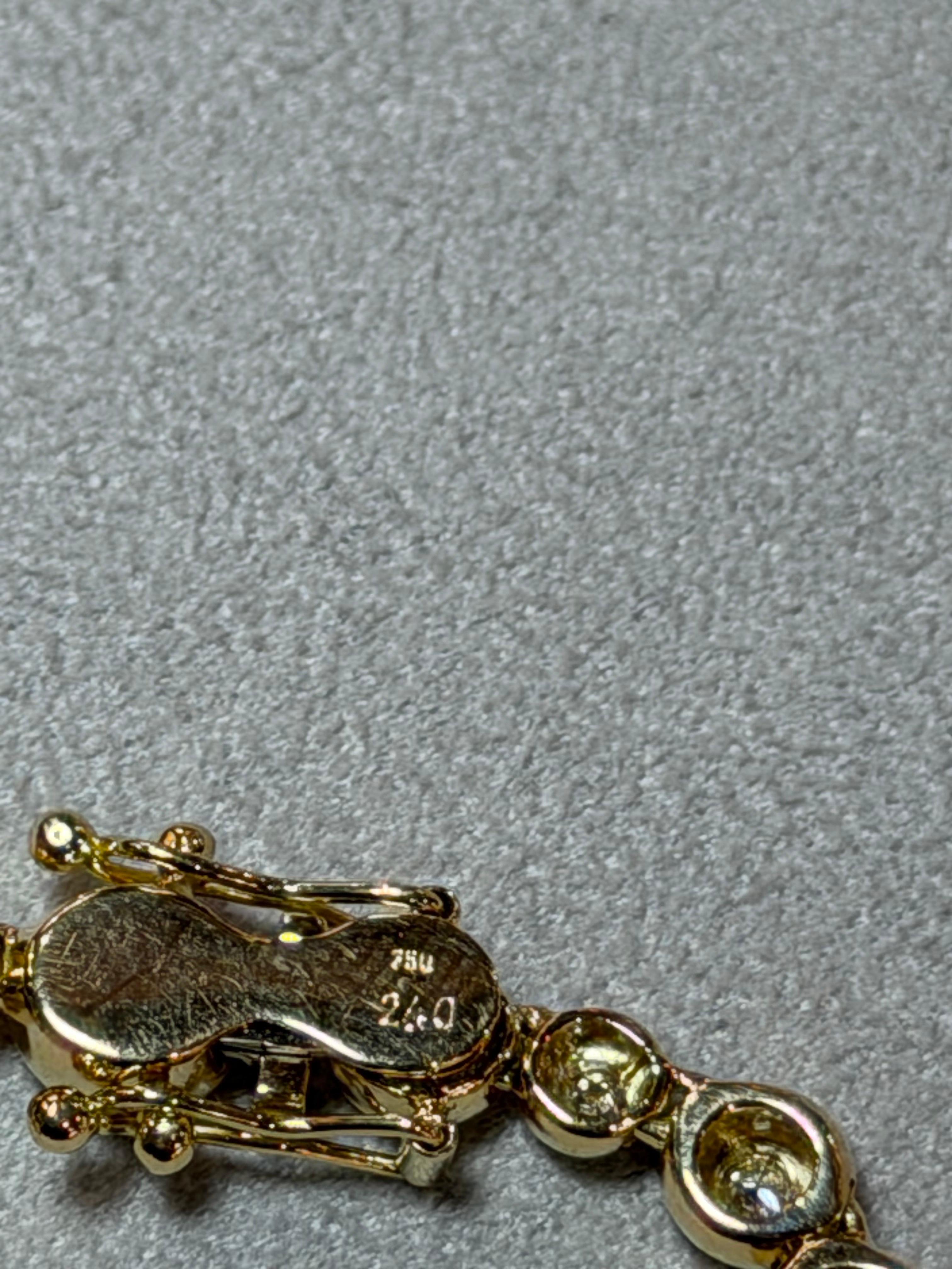 Donna Yellow Gold Diamond Bubble Necklace in vendita