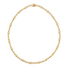 Yellow Gold Diamond Bubble Necklace