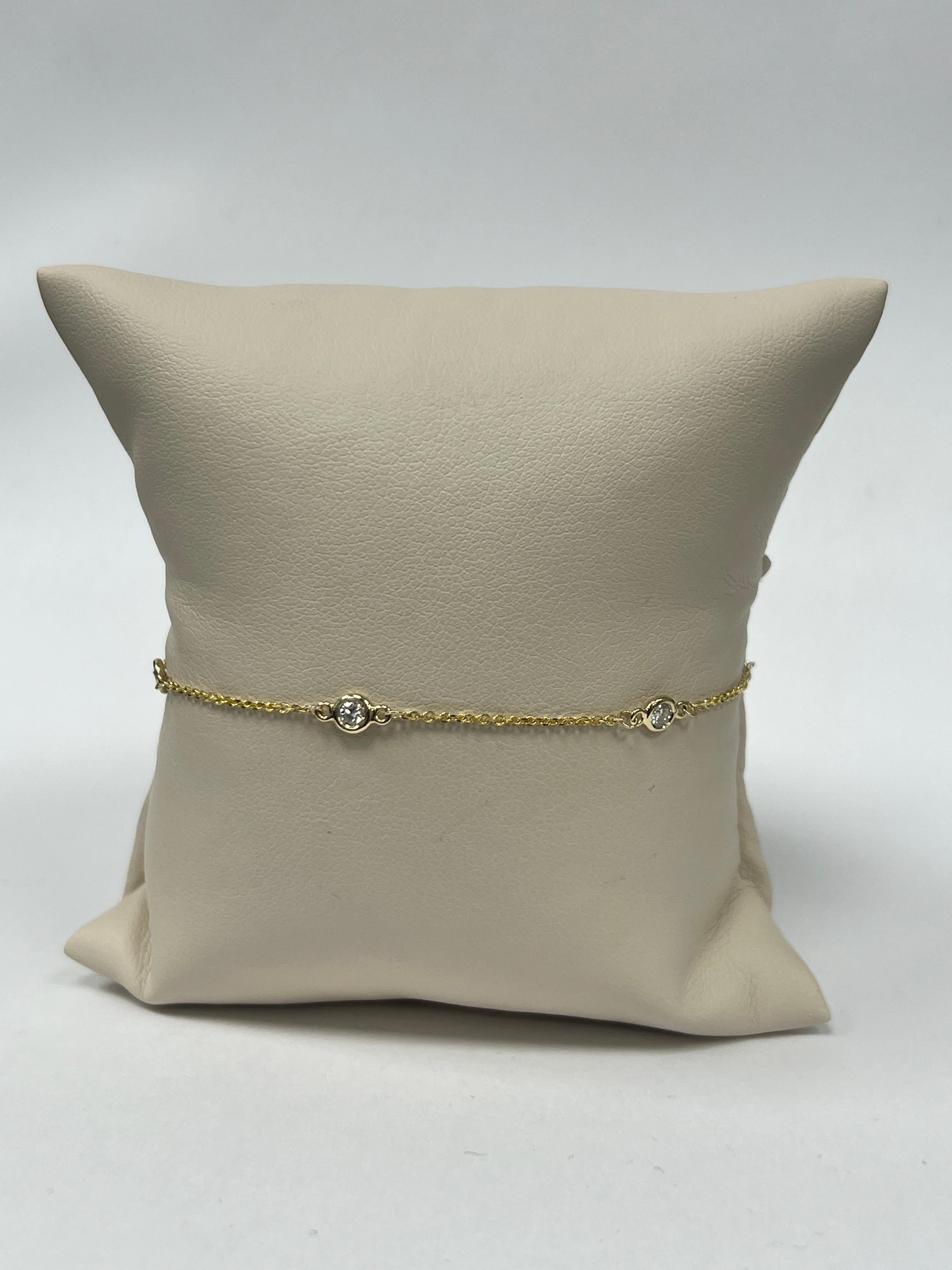 Gelbgold-Diamant-Armband von by the Yard (Moderne)
