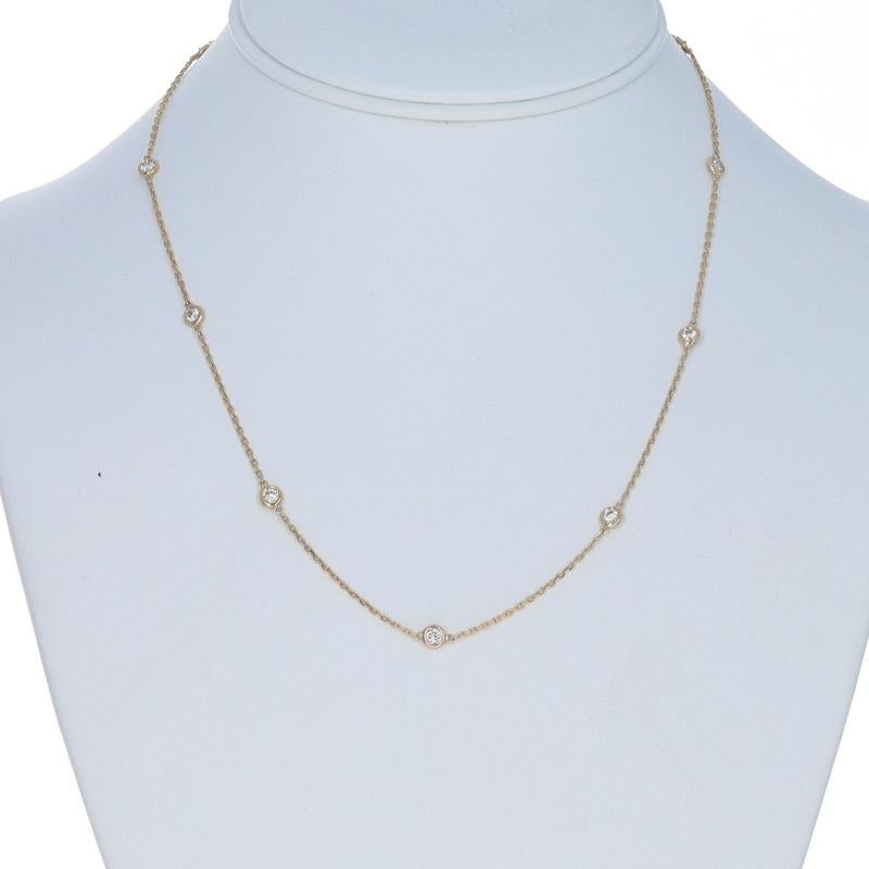 Collana di diamanti in oro giallo da 18