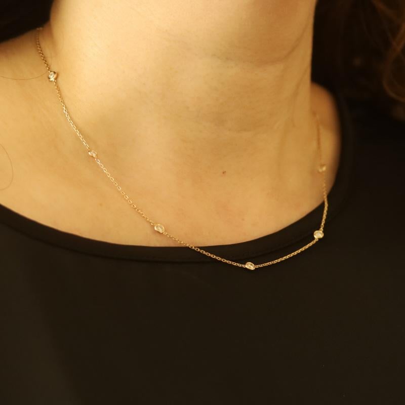 Donna Collana di diamanti in oro giallo da 18