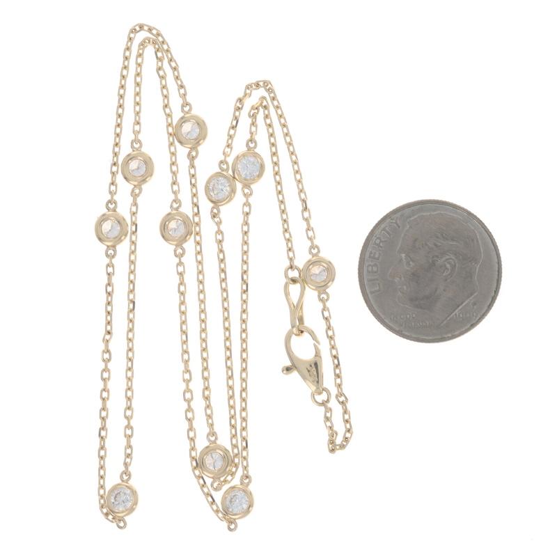 Collana di diamanti in oro giallo da 18