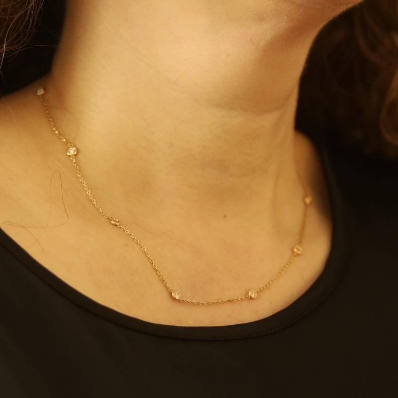 Collier de diamants en or jaune 18