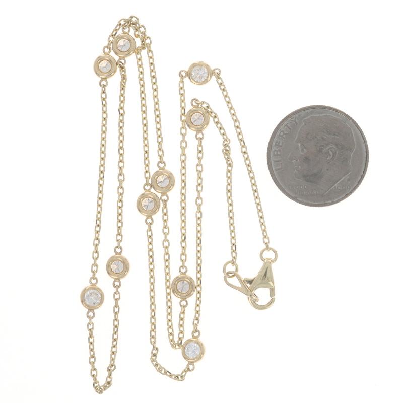 Collier de diamants en or jaune 18