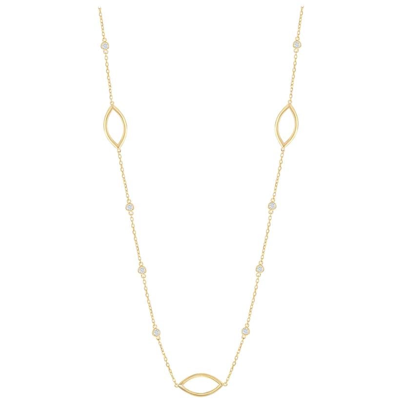 Yellow Gold Diamond by the Yard Necklace