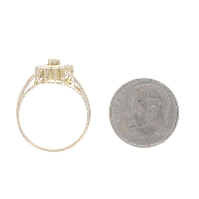Anello Bypass con diamante in oro giallo - 14k Brilliante rotondo .30ctw in vendita 1