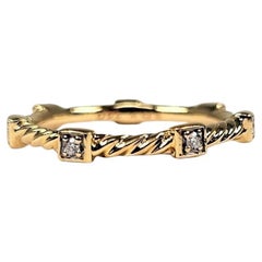 Yellow Gold Diamond "Cable Collection" Ring by David Yurman