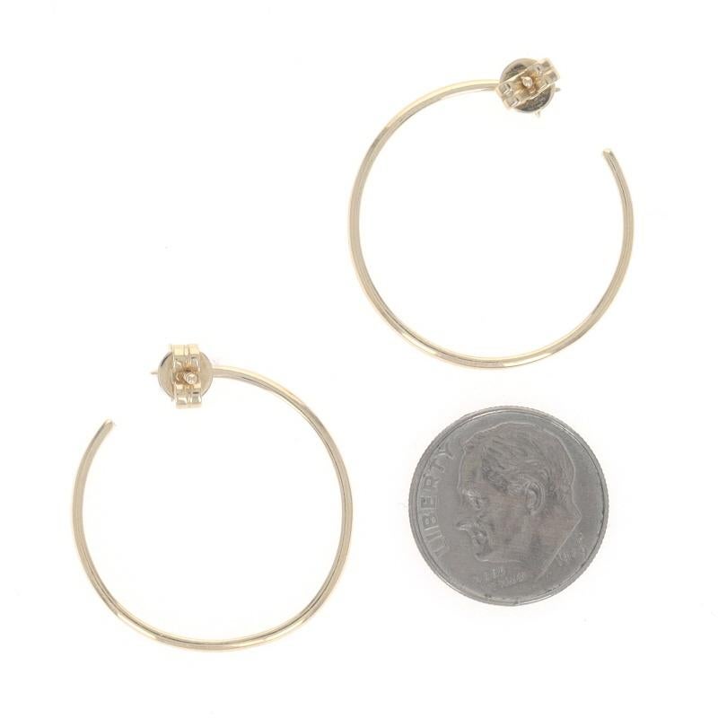 Donna Orecchini a cerchio aperti in oro giallo con diamante Celestial Star 14k 0,37ctw in vendita