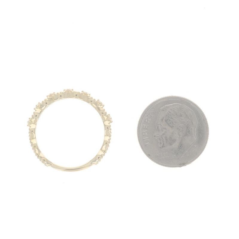 Gelbgold Diamant Kette Gliederring - 14k rund .15ctw Milgrain Ehering 1
