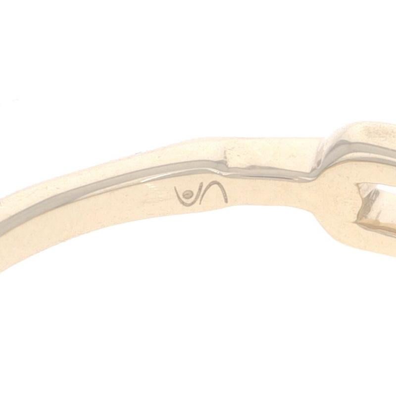 Anello con catena di diamanti in oro giallo 14k a brillante rotondo da 0,15 ct. in vendita 2