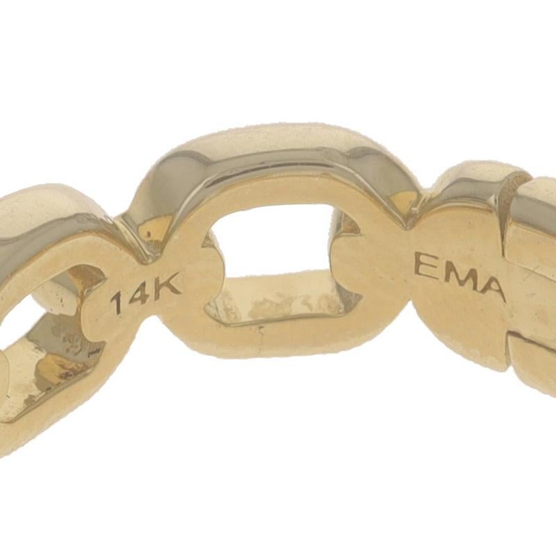 Gelbgold Diamant Kette Glieder Huggie Creolen - 14k Single .25ctw durchbohrt im Zustand „Neu“ in Greensboro, NC