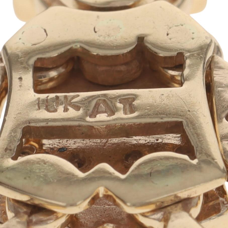 Pendentif clown joyeux en or jaune - 10k Single .30ctw Circus Marionette Pour femmes en vente