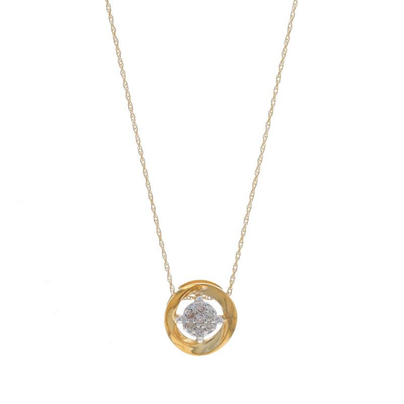 Contenu métallique : Or jaune 10k et or blanc 10k

Informations sur les pierres
Diamants naturels
Carat(s) : .14ctw
Coupe : Brillant rond
Couleur : Champagne Brown
Clarté : SI1 - SI2

Total des carats : .14ctw

Style : Cluster
Style de chaîne :