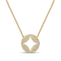 Yellow Gold Diamond Circle Pendant
