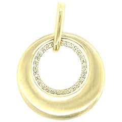 Yellow Gold Diamond Circle Pendant
