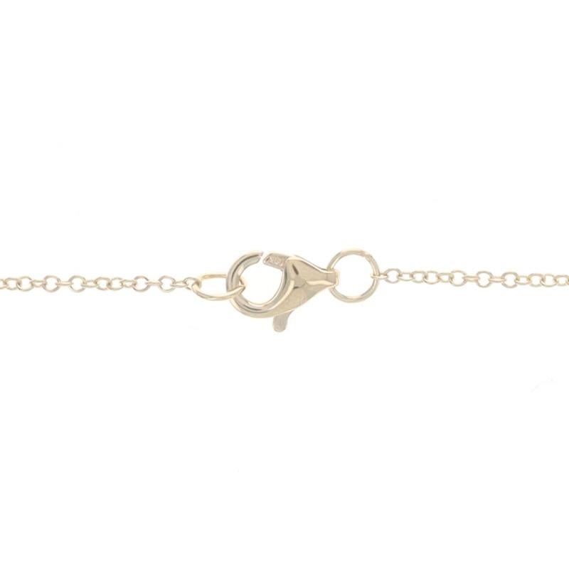Halskette mit Kreis-Anhänger aus Gelbgold mit Diamanten - 14k rundem Brillanten, verstellbar 1