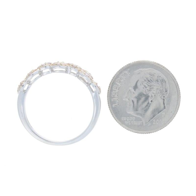Anneau en or jaune avec diamant en grappe - Anneau de mariage en or jaune 18k avec diamant rond brillant .32ctw en vente 1