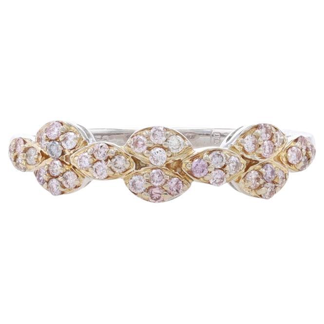 Anneau en or jaune avec diamant en grappe - Anneau de mariage en or jaune 18k avec diamant rond brillant .32ctw