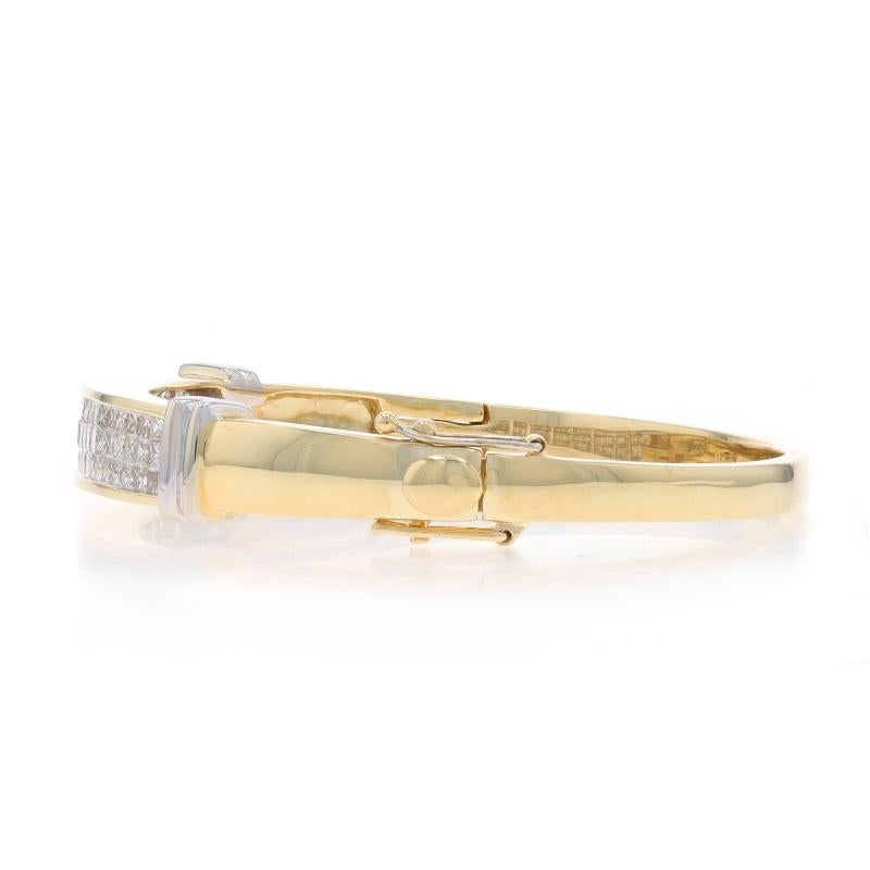 Bracelet en or jaune avec grappes de diamants 6 1/2