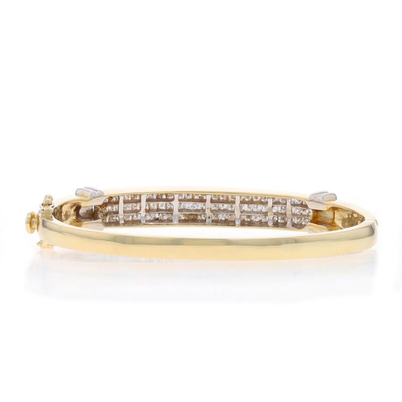 Bracelet en or jaune avec grappes de diamants 6 1/2