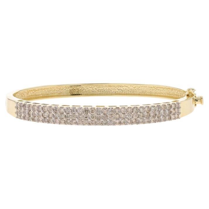 Bracelet en or jaune avec grappe de diamants - 14k Round Brilliant 2.50ctw