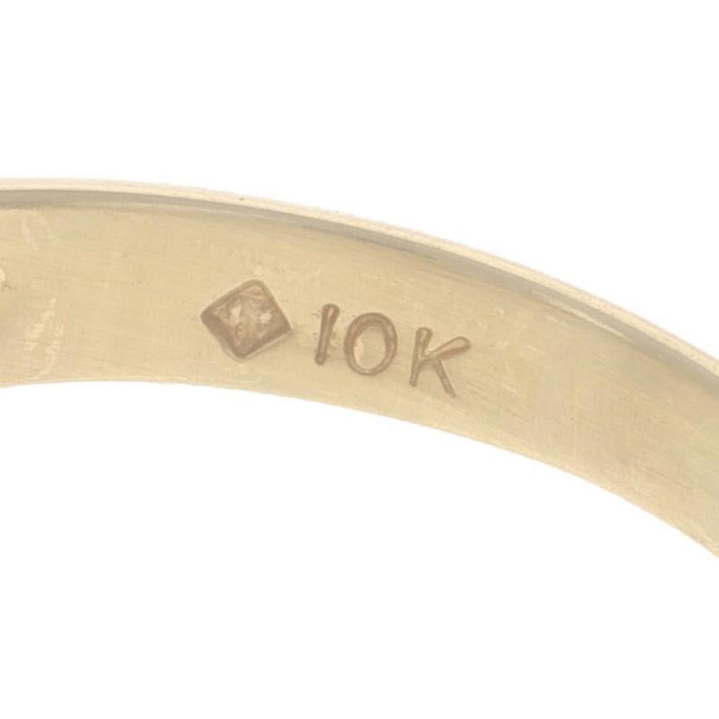 Bague bypass en or jaune avec grappe de diamants - 10k Single Cut .25ctw Floral Brushed en vente 2