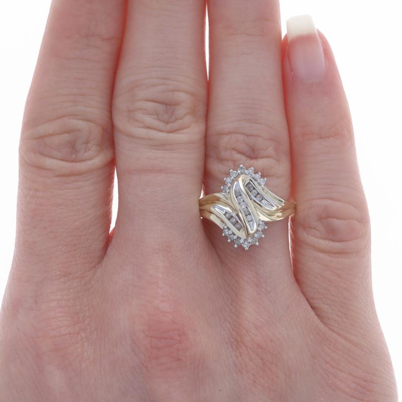 Yellow Gold Diamond Cluster Bypass Ring 10k Single Cut .25ctw

Stone Information:
Natural Diamonds
Carat(s): .25ctw
Cut: Single
Color: I - J
Clarity: I1 - I2

Total Carats: .25ctw

Additional information:
Material: Metal 10k Yellow Gold & 10k White