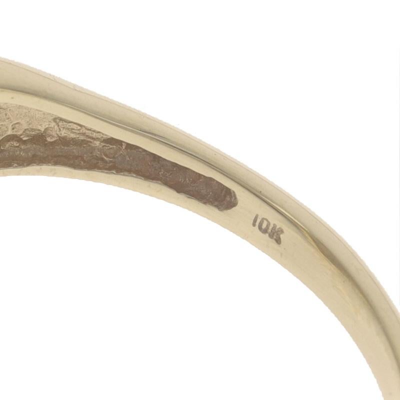 Yellow Gold Diamond Cluster Bypass Ring 10k Single Cut .25ctw 2