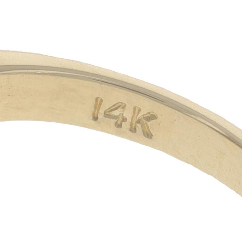Bague bypass en or jaune avec diamant en grappe - 14k brillant rond .42ctw en vente 2