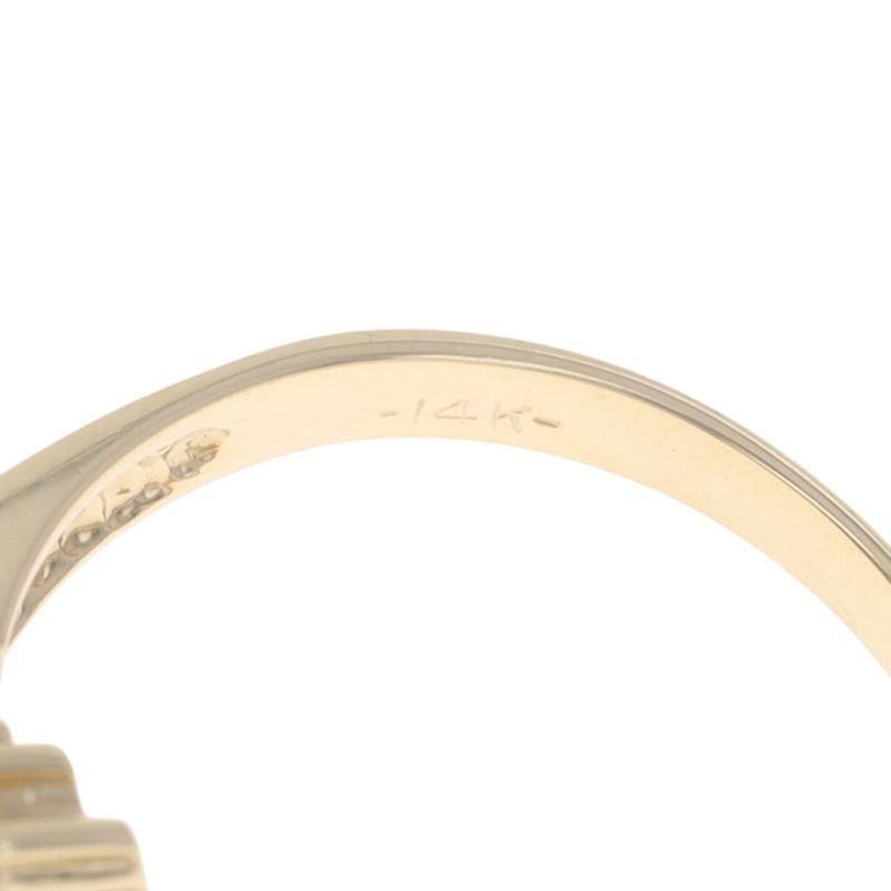 Gelbgold Diamant Cluster Bypass Ring - 14k Runde Brillant .45ctw im Angebot 2