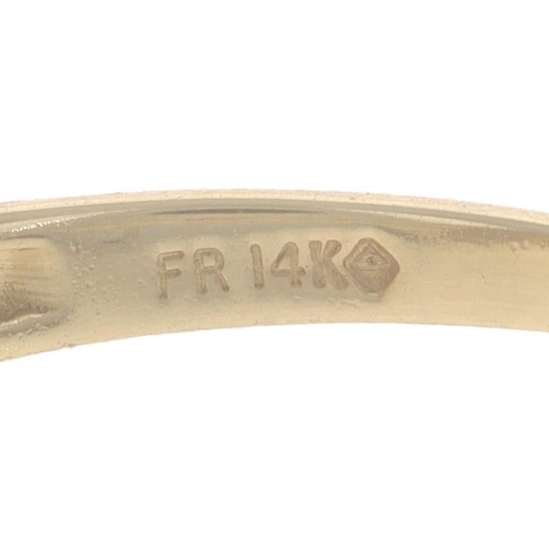 Yellow Gold Diamond Cluster Bypass Ring - 14k Round Brilliant .50ctw Waterfall For Sale 1