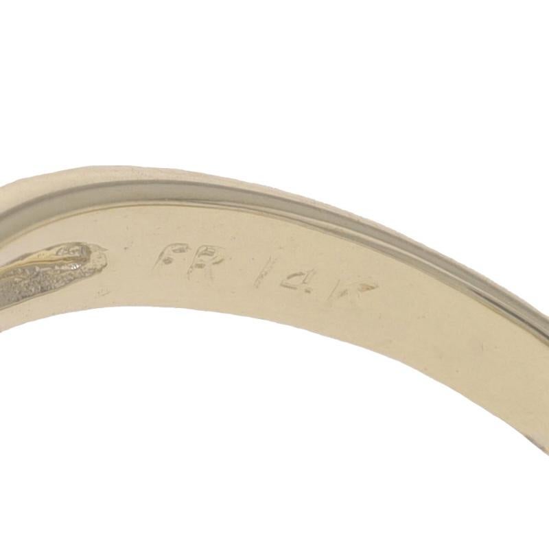 Anello bypass con cluster di diamanti in oro giallo - Looping a taglio singolo in 14k in vendita 2