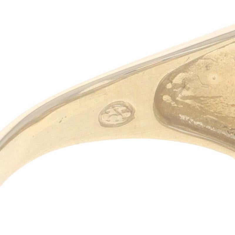 Fascia da cocktail con diamanti a grappolo in oro giallo - Anello a reticolo rotondo 1,20ctw 10k in vendita 2