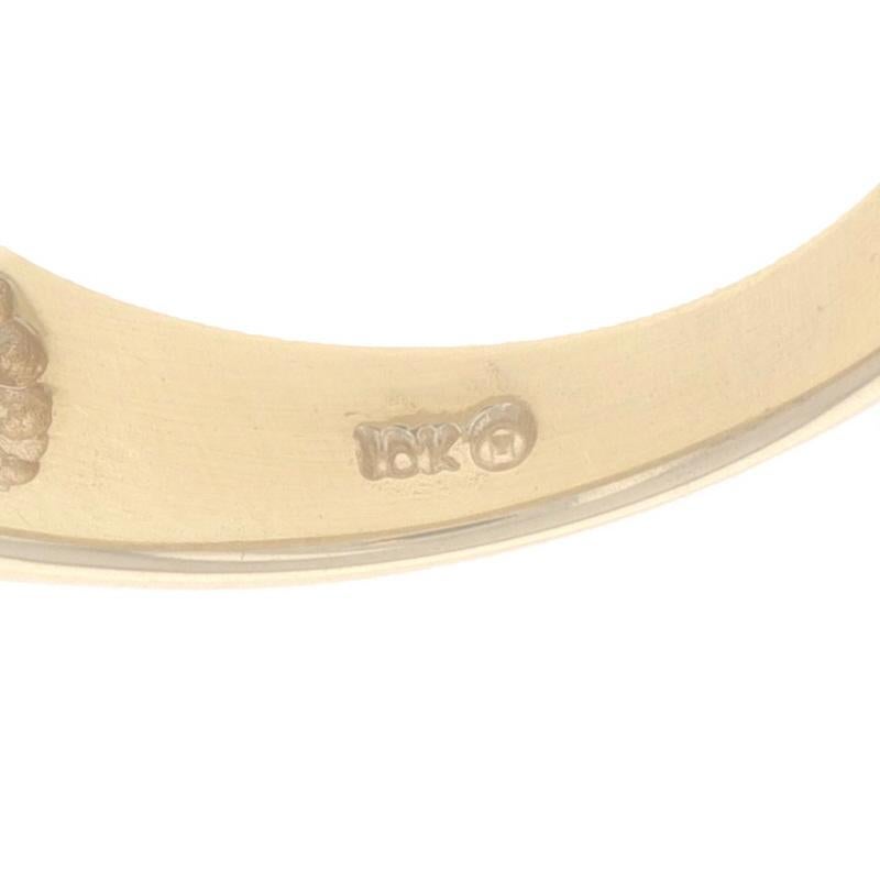 Fascia da cocktail con diamanti a grappolo in oro giallo - Anello 10k con diamanti rotondi e baguette da 0,33 ct. in vendita 2