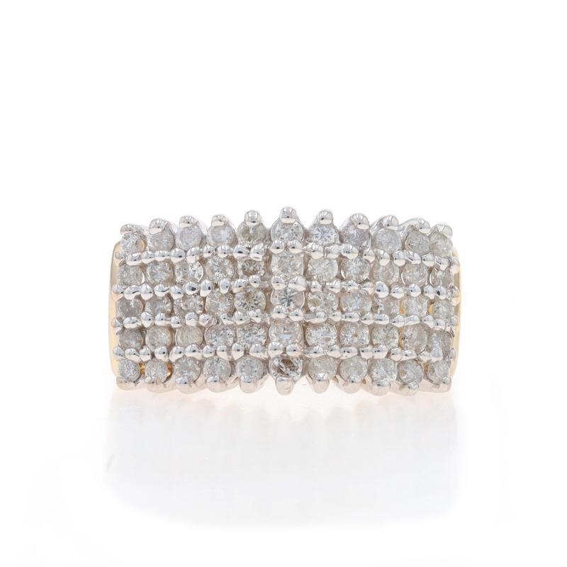 Größe: 7 1/4
Gebühr für Größenanpassung: 2 Größen höher für $30 oder 2 Größen niedriger für $30

Metall Inhalt: 10k Gelbgold & 10k Weißgold

Informationen zu Stein

Natürliche Diamanten
Karat(e): .71ctw
Schliff: Runder Brillant
Farbe: G -
