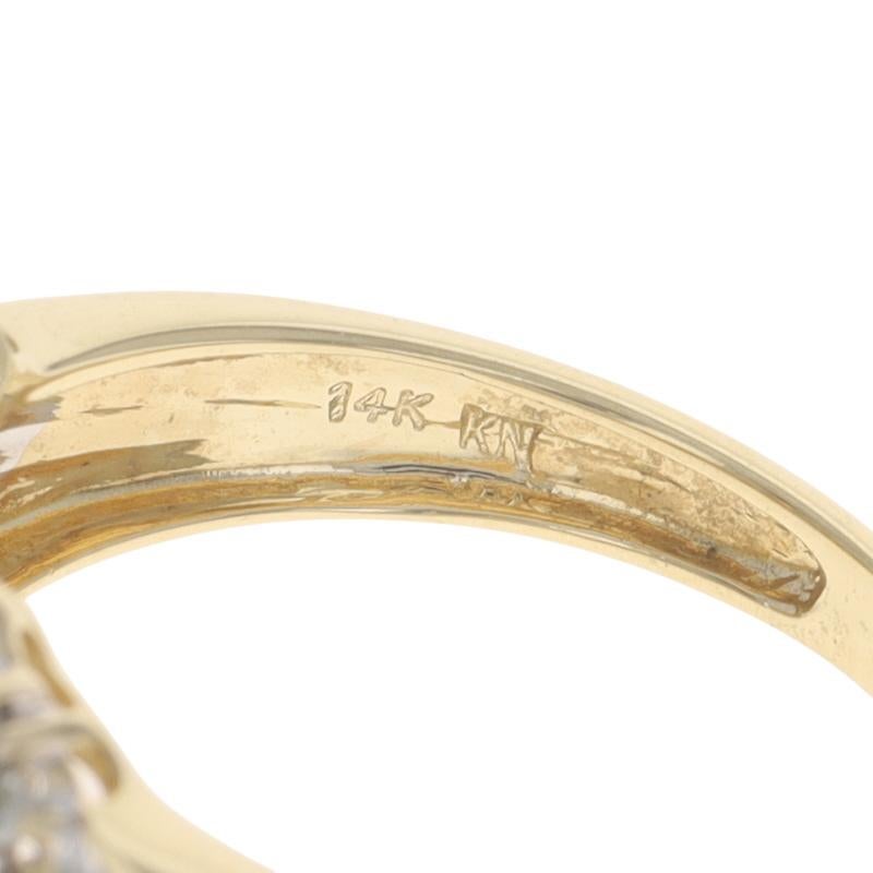 Yellow Gold Diamond Cluster Cocktail Band - 14k Single Cut .30ctw Ring im Angebot 2
