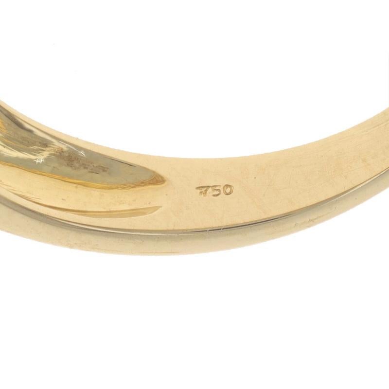Yellow Gold Diamond Cluster Cocktail Band - 18k Square Step 1.66ctw Ring 1