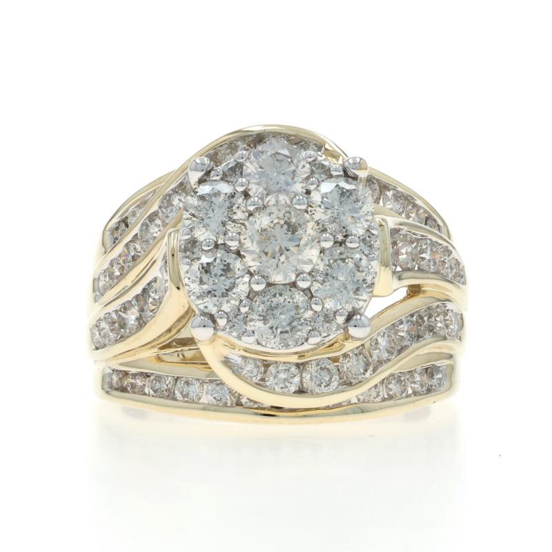 Taille : 7
Frais de taille : Up&Up pour 60 $ ou Down pour 40 $.

Contenu métallique : Or jaune 10k et or blanc 10k

Informations sur les pierres

Diamants naturels
Carat(s) : 3.00ctw
Coupe : Brillant rond
Couleur : J - K.
Clarté : I1 - I2

Total des