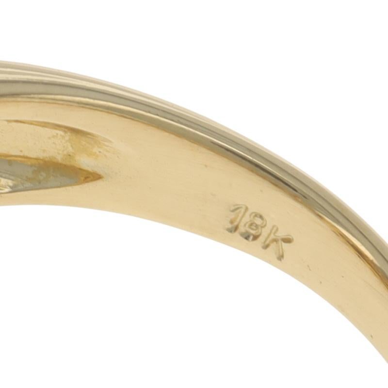 Bague cocktail en or jaune avec grappe de diamants - 14k Rd .65ctw Floral Ribbon en vente 1