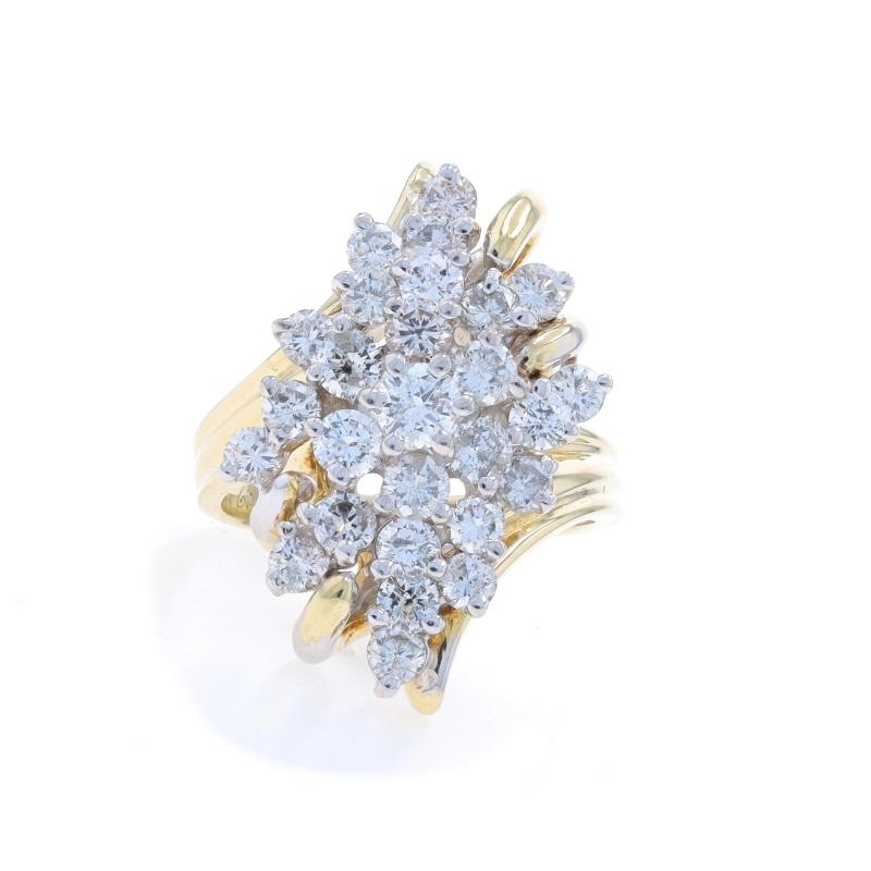 Größe: 5 1/2
Gebühr für Größenanpassung: Up 3 Größen für $40 oder Down 1 1/2 Größen für $30

Metallgehalt: 14k Gelbgold & 14k Weißgold

Informationen zu Stein

Natürliche Diamanten
Karat(e): 2.00ctw
Schliff: Runder Brillant
Farbe: F - G
Klarheit: