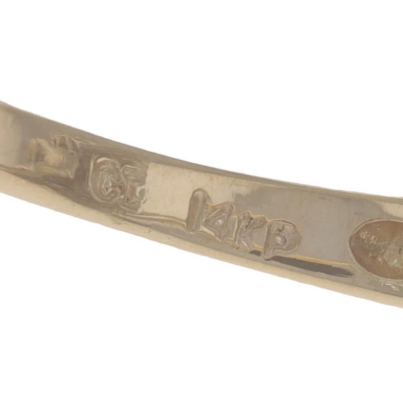 Anello bypass con diamante a grappolo in oro giallo - 14k Rotondo 1.00ctw Swirl 2