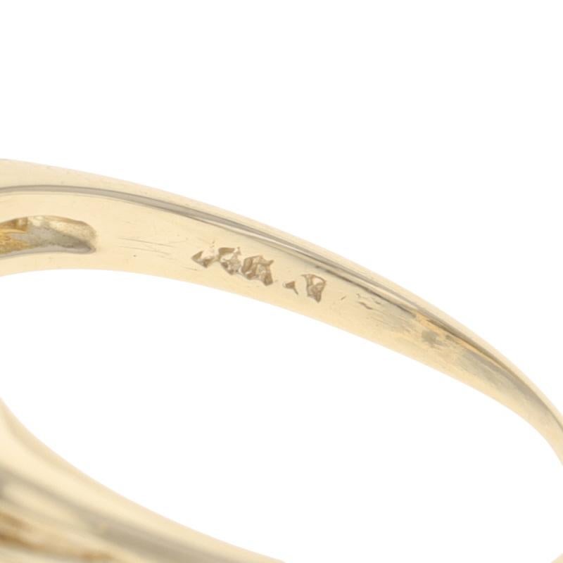 Yellow Gold Diamond Cluster Cocktail Bypass Ring - 14k Round 1.00ctw Waterfall For Sale 1