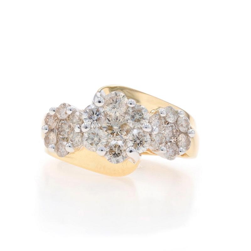 Taille : 7
Frais de taille : Up&Up 2 tailles pour $40 ou Down 1 taille pour $40

Contenu métallique : Or jaune 14k et or blanc 14k

Informations sur les pierres

Diamants naturels
Carat(s) : 2.00ctw (timbre carat)
Coupe : Brillant rond
Couleur :