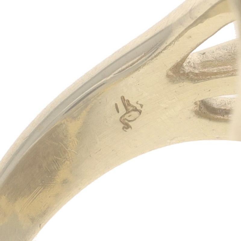 Gelbgold Diamant-Cluster-Cocktail-Ring - 10k Runde Brillant 4,00ctw Teardrop im Angebot 2