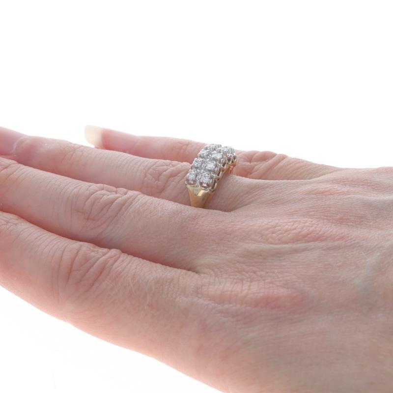 Women's or Men's Yellow Gold Diamond Cluster Cocktail Ring - 14k Round Brilliant .30ctw For Sale
