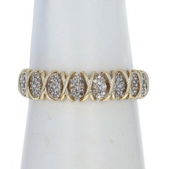 Bracciale a grappolo di diamanti in oro giallo 6 3/4" - 14k Round 12.00ctw XOXO