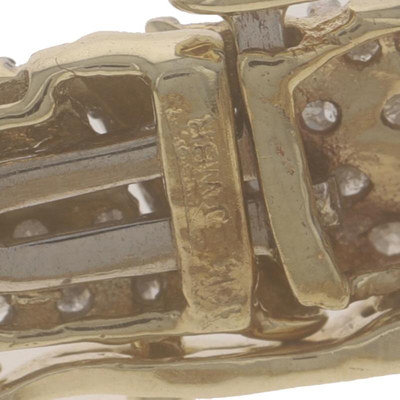 Bracelet à maillons grappe de diamants en or jaune 7 1/4