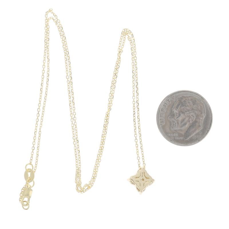 Gelbgold Diamant-Cluster-Anhänger Halskette 18