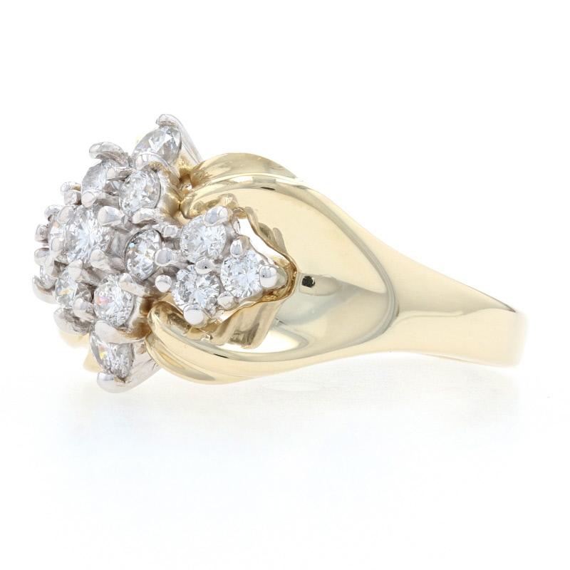 white gold diamond cluster ring